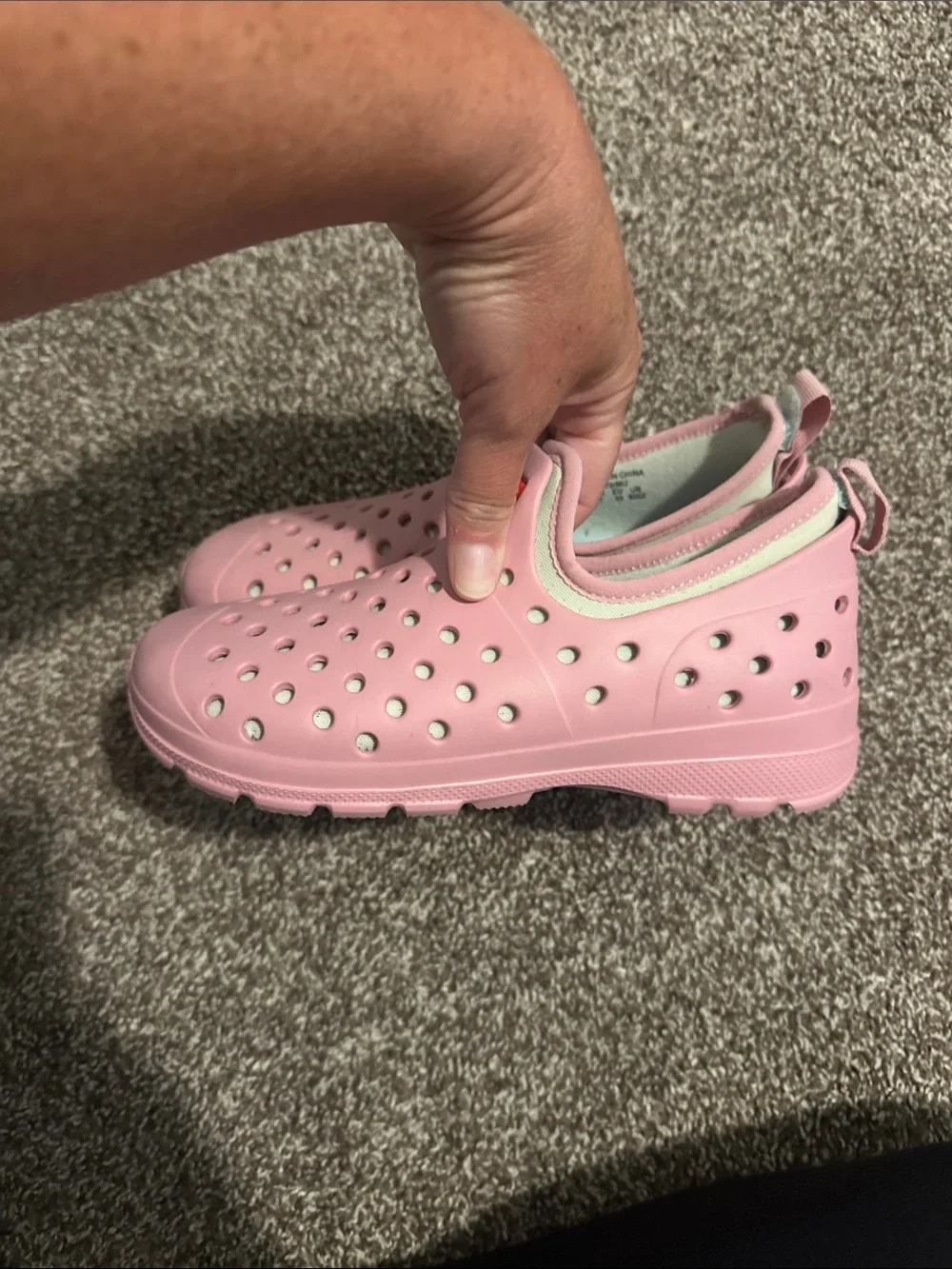 Hunter Pink Kids Slip-On Perforated Water Shoes